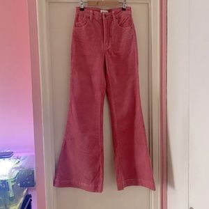 Rolla’s Pink High Waist Flare Leg Corduroy Jeans - image 1